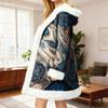 Lässiger Damen-Fleece-Kapuzen-Cardigan mit Taschen Warme Oberbekleidung