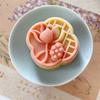 Ergonomic Handle Stamp Set Durable Mooncake Molds Lotusflower Shaped ABS Material Perfect Gift for Pastry Enthusiasts
