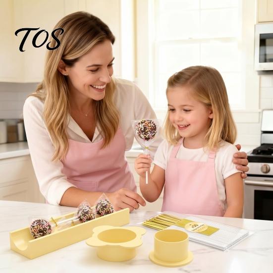 Baking Tool for Cake Balls 3PCS Pop Mold Sets, Food Grade Plastic with Non-stick Cutter And Pusher, Round Ball Maker Decorating Home Accessories