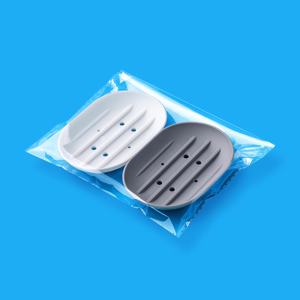 Non-slip Hollow Silicone Soap Dish Holder for Bathroom