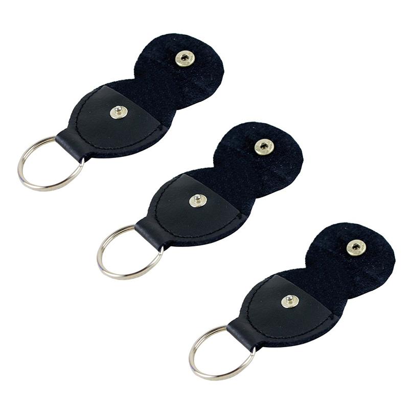 3PCS/Pack PU Leather Potable Guitar Pick Bag Black Brown 2Color Available Pick Holder Pick Storage Keychain Guitar Accessory ZYF