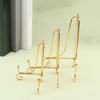 Simple Gold Iron Display Stand Small Bowl Dish Frame Practical Craft Bracket  Cookbooks