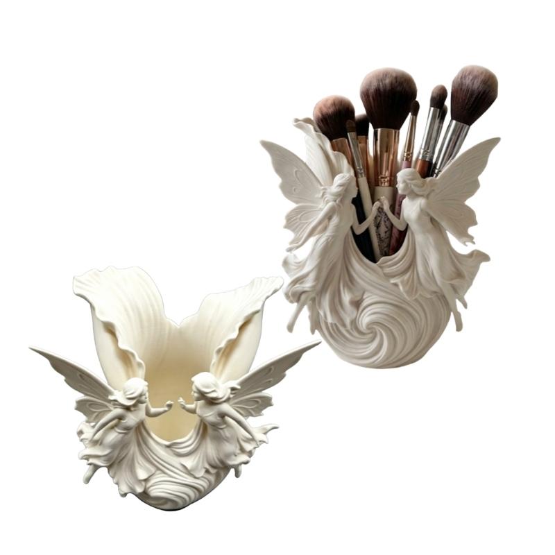 Decorative Angel Wing Storage Cup Stationery Holder Plastic Container Perfect for Pencils Pen and Small Items