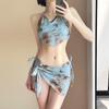 2024 Women's Sexy Bikini Three-Piece Set for Spring and Summer Beachwear
