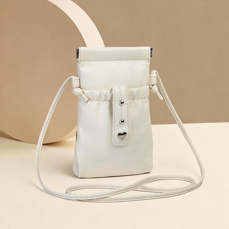 PU Handy-Tasche Damen Kleine Tasche Einfarbige Umhängetasche