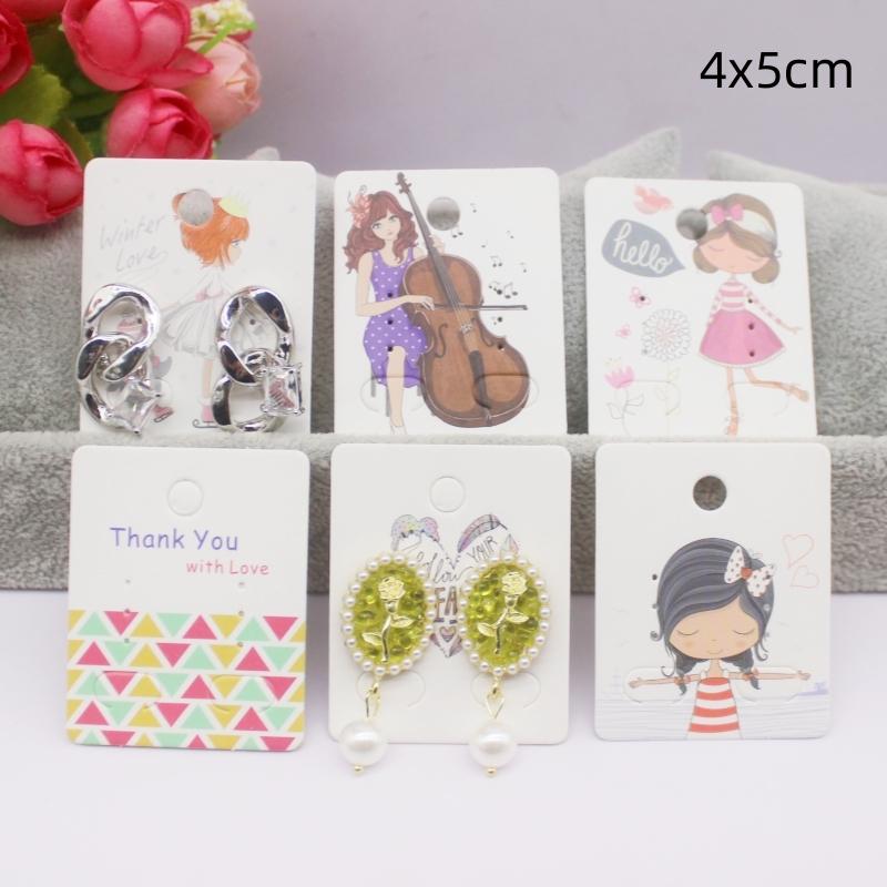 

100 шт. 5.1x6.3/6x9/7x9/5x7/5x5/5x4 см смешанные серьги ожерелье карты 100card