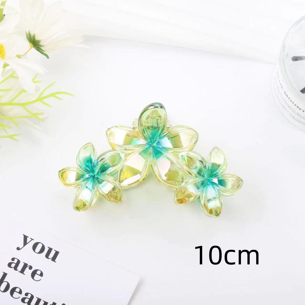 3 Head Plumeria Hair Clips Frangipani Flower Hair Claw Clip Trendy Crab Hair Claw Barrettes Hair Accessories For Girls