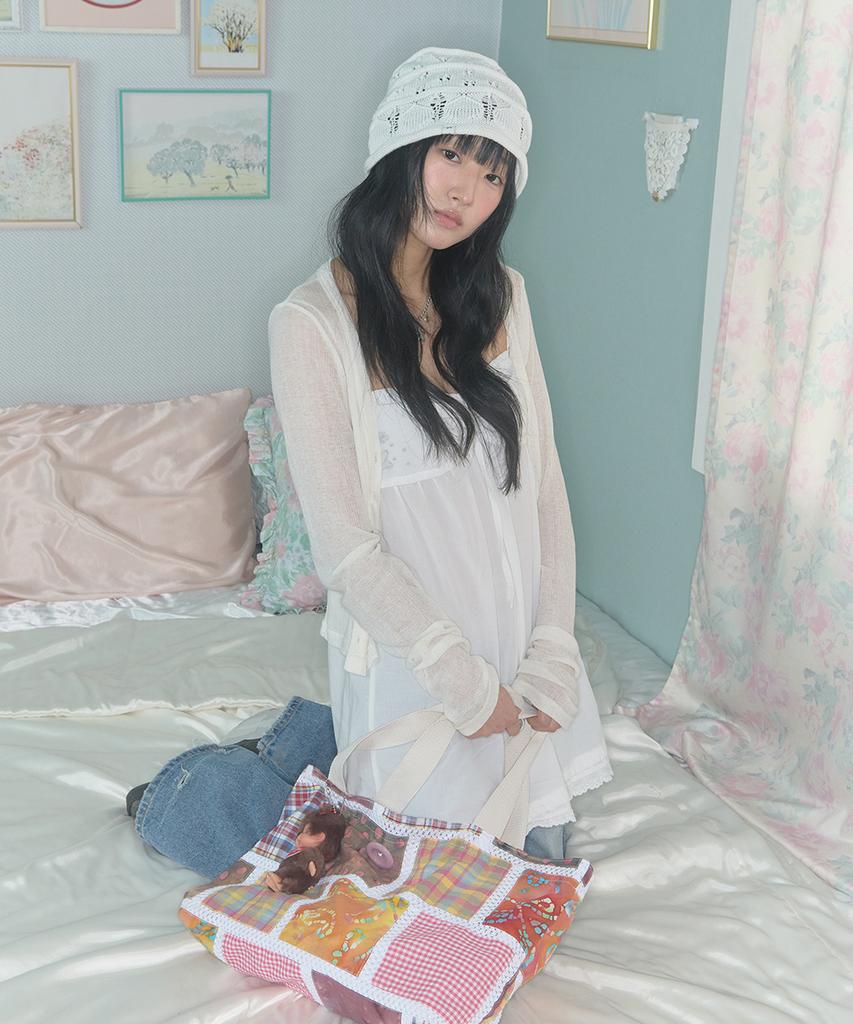 Kiibi Nostalgic Knit Beanie White