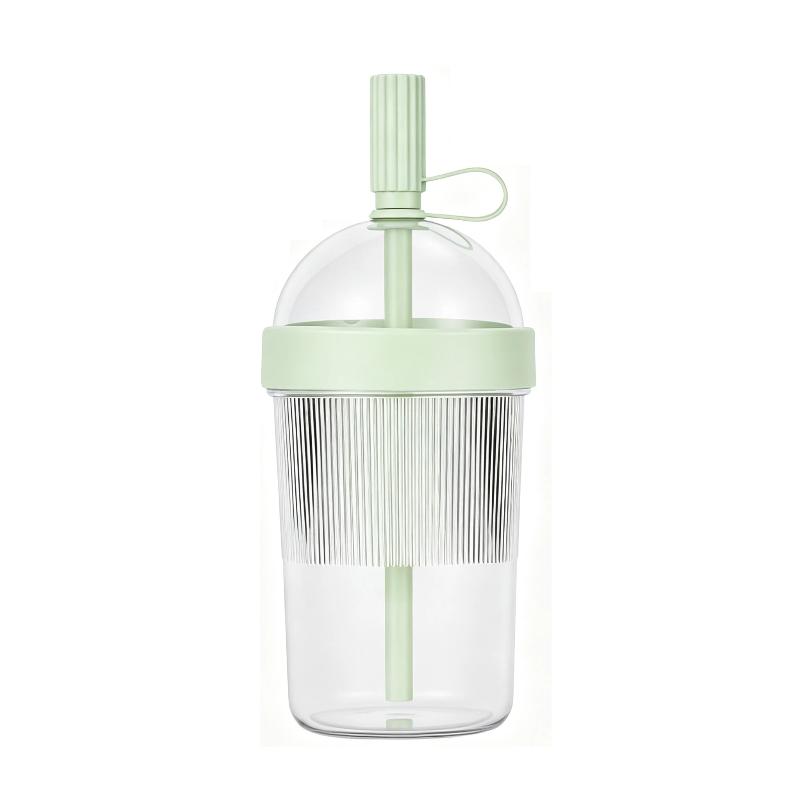 1Pcs Plastic Coffee Cup Cold Drink Tumbler Double Drinking Cup With Lid And Straw For Women Men Travelers Students Home Office