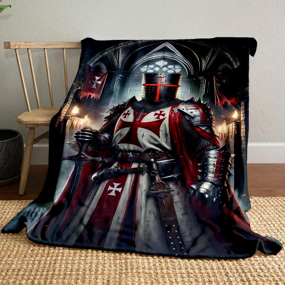 

Crusader Knight Gothic Tapestry Blanket Printed Blanket for Living Room Bed Couch lunch break Soft Cozy Blanket for Friend s festival Gift 80cm x 120cm