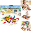 Colorful Wooden Tetris Building Block Puzzle For Educational Preschool Playtime