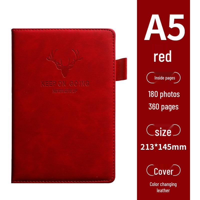 Deer Head Buckle A5 Notebook - Business Thick Notepad for Meeting Minutes