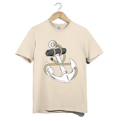 Nautisches Ankerseil T-Shirt Unisex Ozean Marine Tattoo Stil Grafik Matrosen T-Shirt