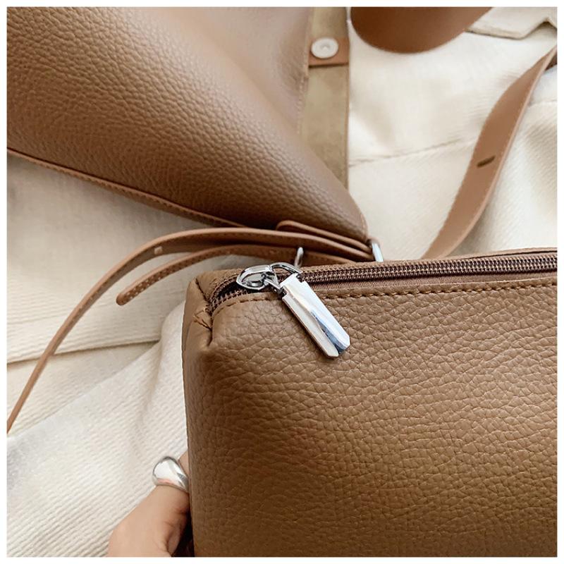 Tooxika French Retro Large Capacity Bucket Bag New Versatile Handbag Messenger Bag