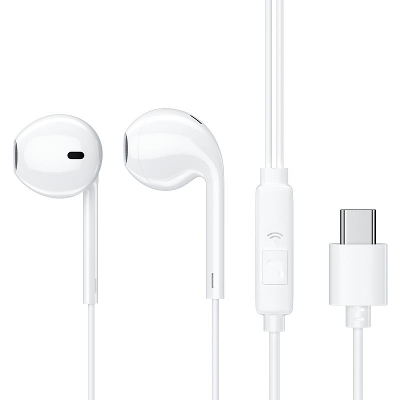 

Hi-Fi Type-C с ЦАП Микрофон Наушники для iPhone 15 16 pro max Samsung Galaxy S24 Проводные наушники белый