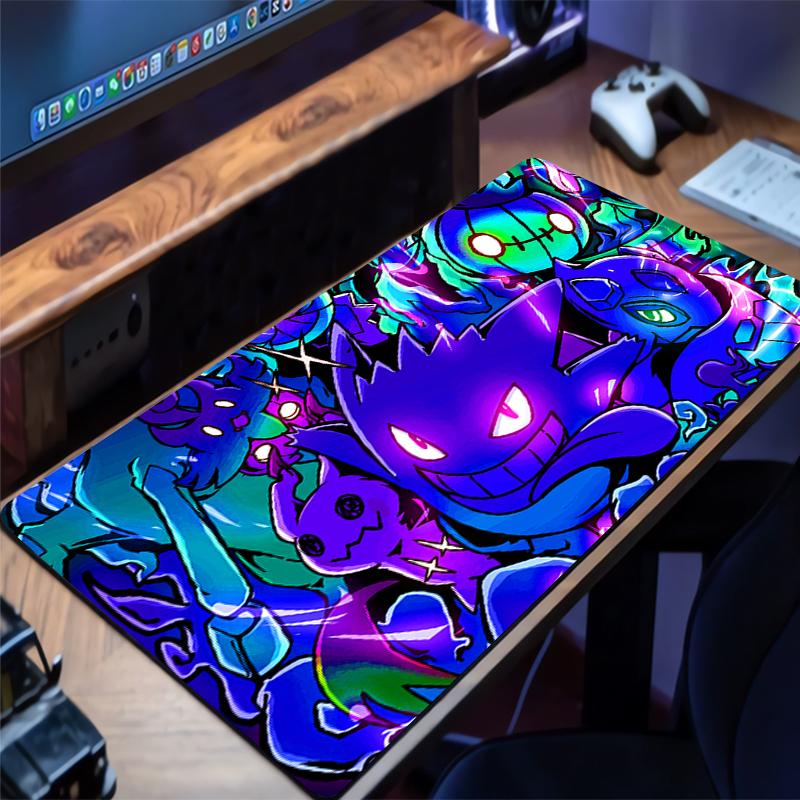 Mouse Pad Pokemon Pikachu Gengar Professional eSports Game Players Speed Lock Edge Rubber Rug Game Desk Mousepad Keyboard Mat