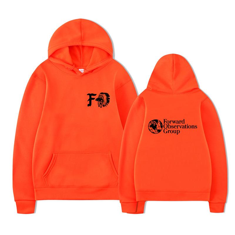Gbrs Forward Observations Group Hoodie Punk Skeleton Autumn Winter Fleece Streetwear Tops