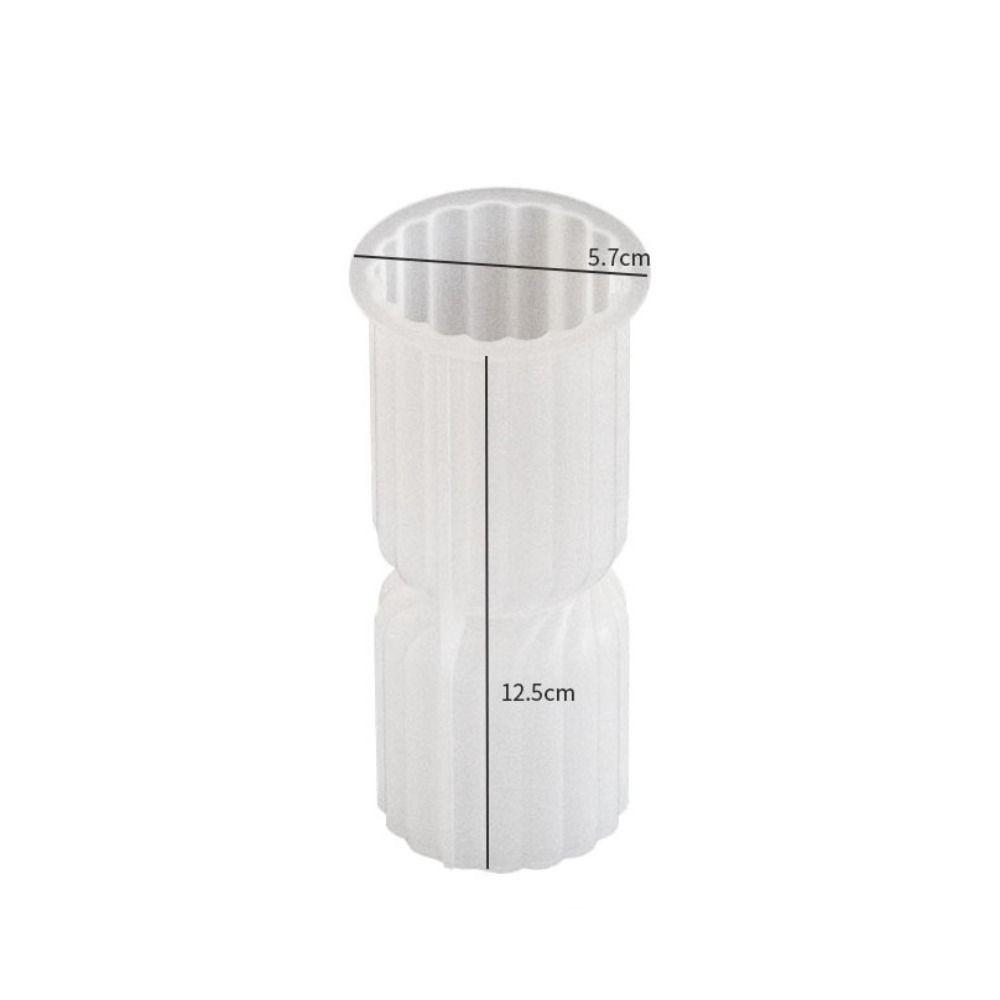 Gift Pinstripe Pillar Stripe Cylindrical Candle Mold Silicone 3D Candle Mould Geometry DIY Columnar Mold Candle Making