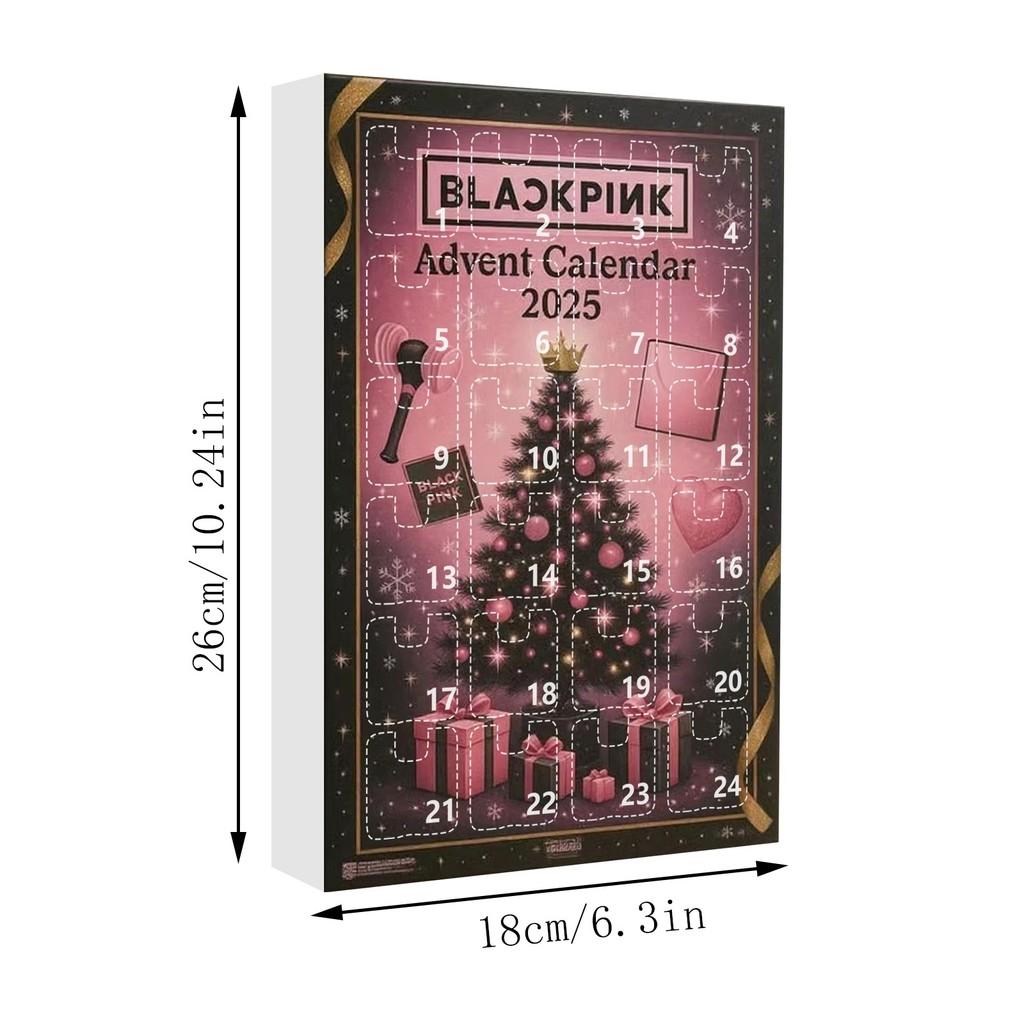 Blackpink Christmas Countdown Advent Calendar With Acrylic Keychains For Holiday Gift Giving