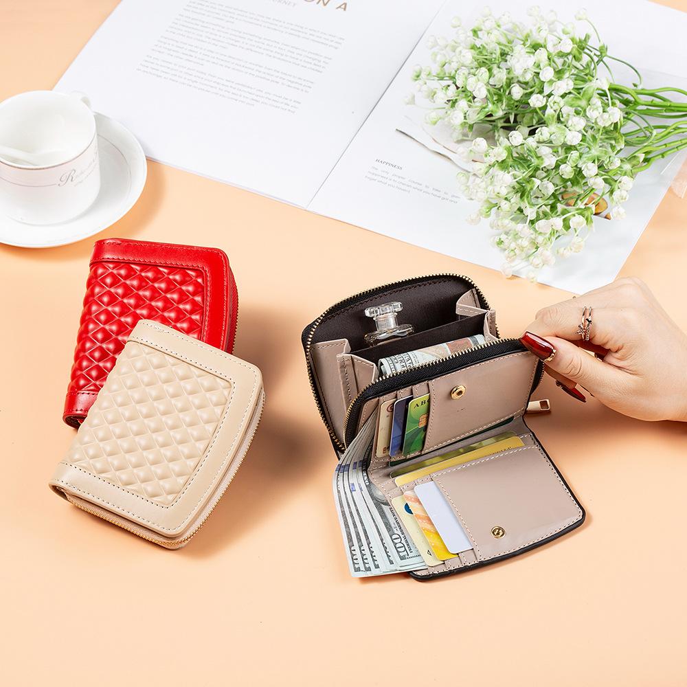 Women's Wallet Short, Multi Slot Card Bag, Small, Fresh, Simple, Stylish Zipper, Coin Purse Wallet