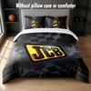 JCB Design Bed Bedding Set 1 Duvet Cover + 2 Pillowcases Soft Breathable Household Bed Linens