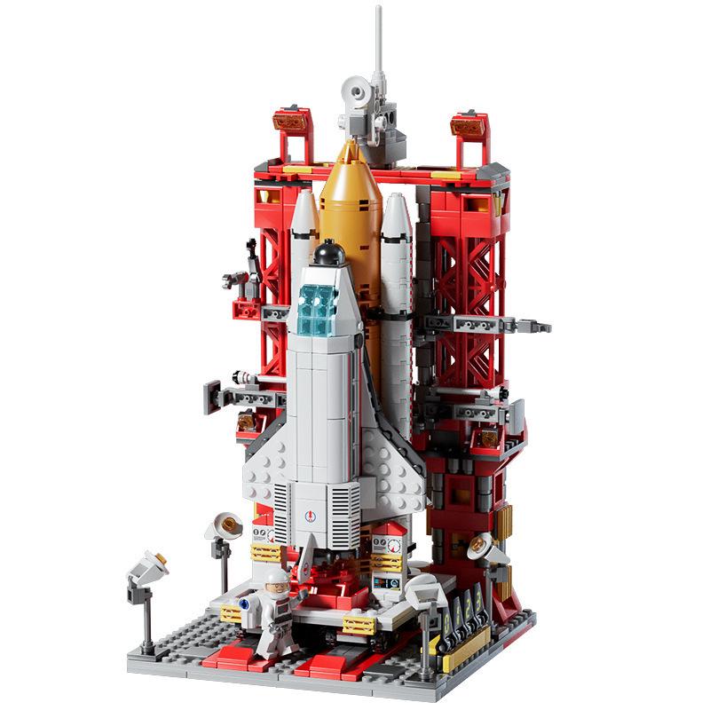 Spacecraft Starship Falcon Toy Building Blocks - Children's Rocket Assembly Set