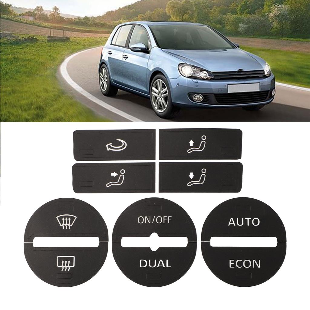 Auto Center Console For GOLF/Mk5 04-08 AC A/C Control Button Worn Repair Kit Decals Stickers Car Button Repair Stickers