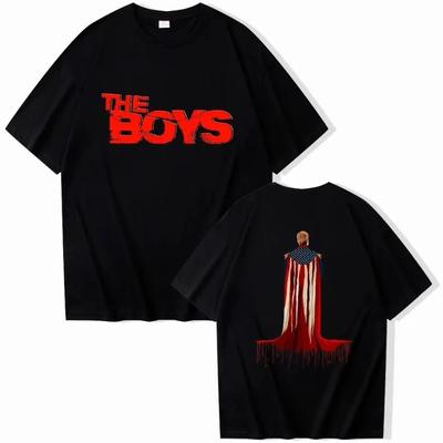 2024 Summer The Homelander The Boys Season 4 The Boyz Vintage Men T-shirt O-Neck Print Short Sleeve Shirts Fans Gift