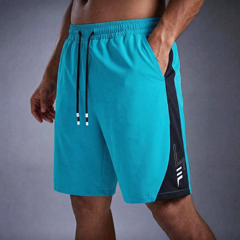 DOKI Heren Sneldrogende Sportschoolshorts Trekkoord Lichtgewicht Trainingsshorts Fitness Workout Hardloopshorts Casual Zomer Strandshorts XS blauw