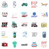 50 Medical Theme Waterproof Decorative Stickers DIY Mobile Phone Case Skateboard Refrigerator Stickers