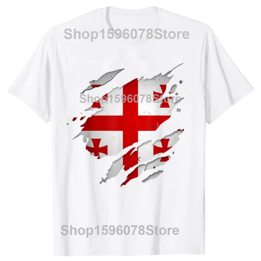 Super Proud Georgian Georgia Flag T Shirts Tee Tops Round Neck ShortSleeve Fashion Tshirt Clothing Basic Loose Style Tshirts