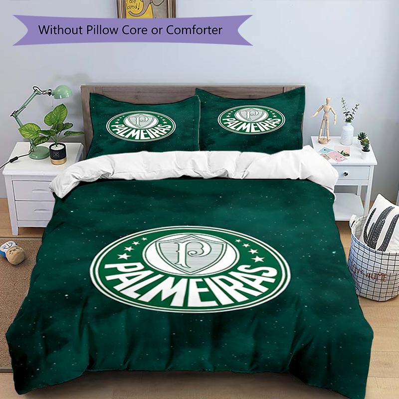 3pcs Football Team (30) Design Cover Set - HD Printed Bedding with 1 Cover and 2 Pillowcases - Perfect for Home and Dorm Decor