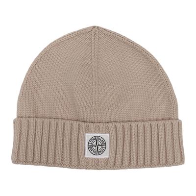 Embroidered Logo Design Cotton Stretch Polyester Yarn Hat Kids Hats Beige 7916N04Z4-V0092
