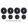 4 Pcs RC Wheel Tire with Plastic Hub Better Grip Handling Lightweight Long Lasting Use for Axial SCX24 1 24