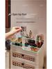 Kosmetik-Aufbewahrungsbox im chinesischen Stil: Staubdichter Schreibtisch-Organizer für Lippenstift, Masken und Hautpflegeprodukte mit Schubladen.