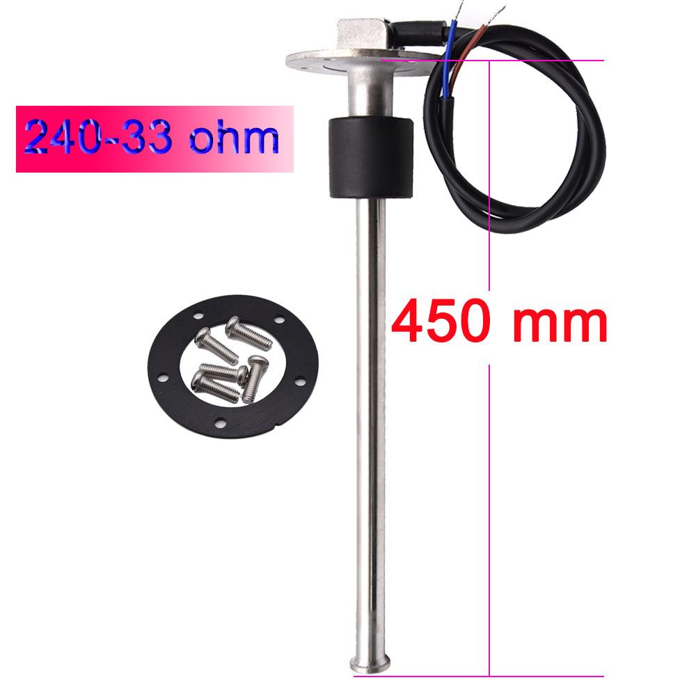 150mm-600mm Water Fuel Level Sensor 0-190Ohm/240-33ohm Sensor for Marine Boat Yacht Car Oil Liquid Tank Fuel Sender Unit Sensors