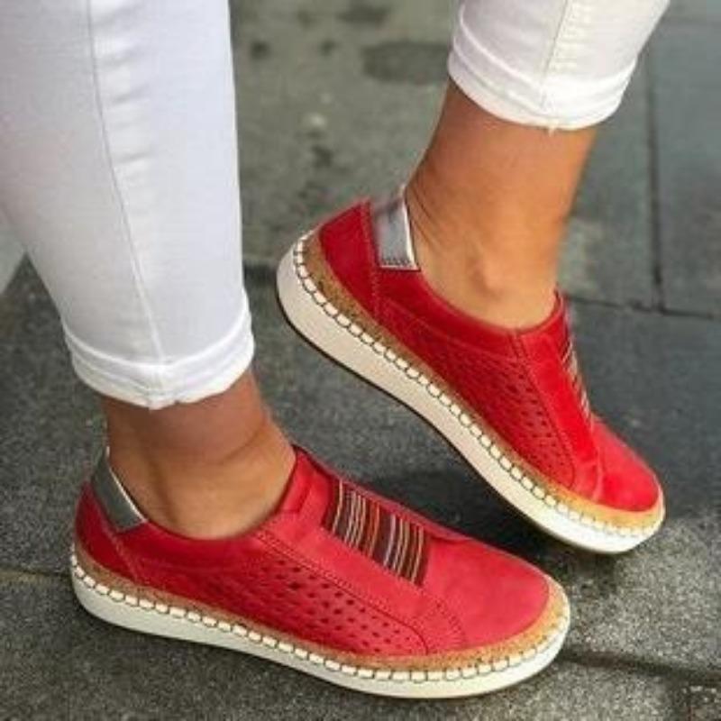 Women's shoes flat-soled color matching women's platform casual shoes sports style one-pedal single shoes women