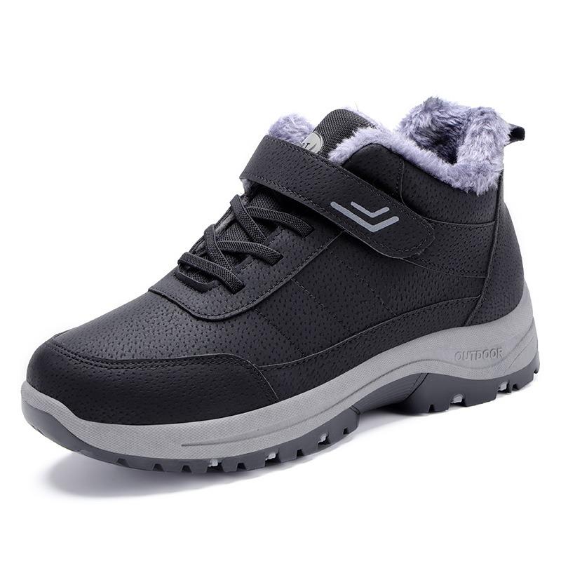 Shoes Men's cotton shoes Snow boots Large size couple men's boots Polyurethane Velcro cotton boots Thickened short boots