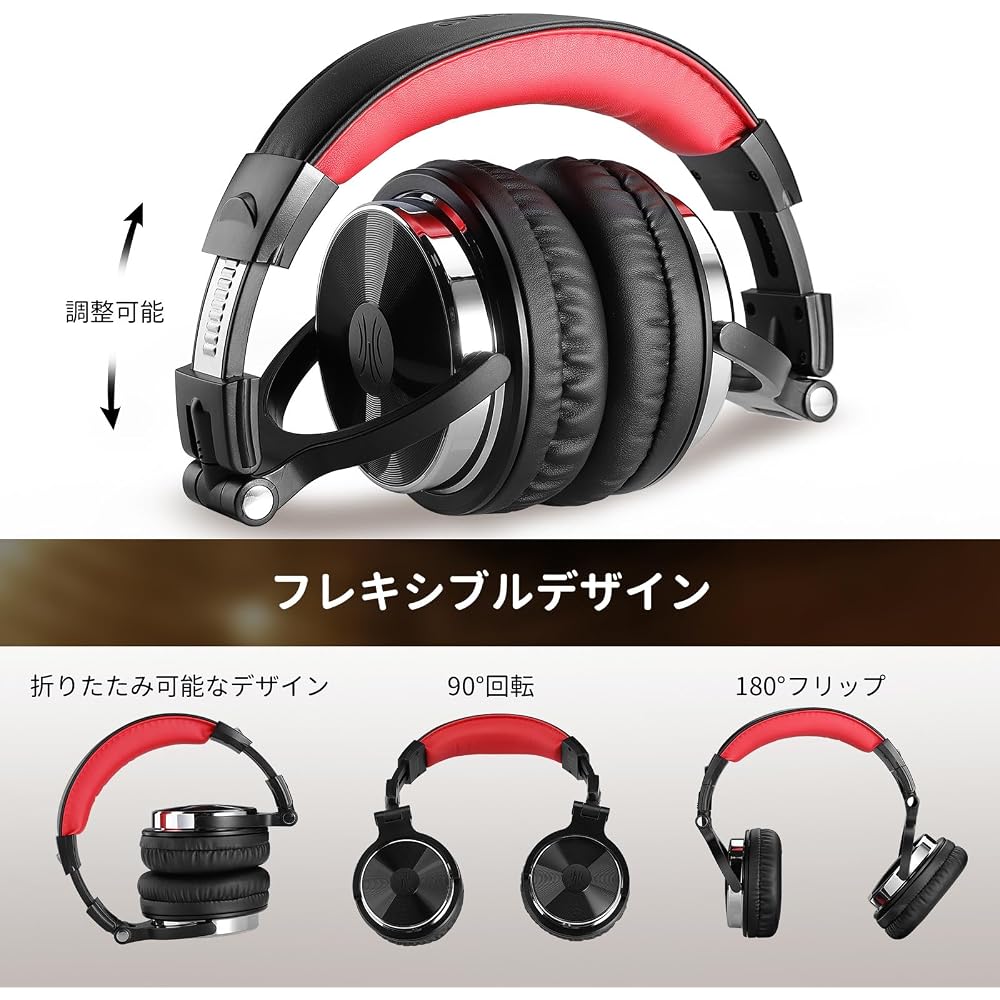 OneOdio Pro 10 Over-Ear Headphones, Wired, Bass-Enhanced, 50mm Drivers, DJ Monitor Headphones, Recording, Mixing, Studio Monitoring, Guitar, Podcast C