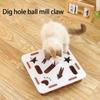 Stimulates Curiosity Felt Puzzle Toy Cats Chew Resistant Durable With Multiple Holes And 2 Bells Ball