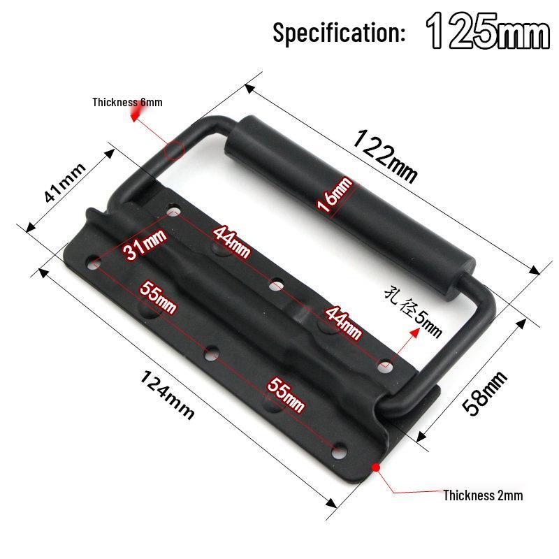 304 Stainless Steel Spring Loaded Folding Handle for Wooden Toolbox
