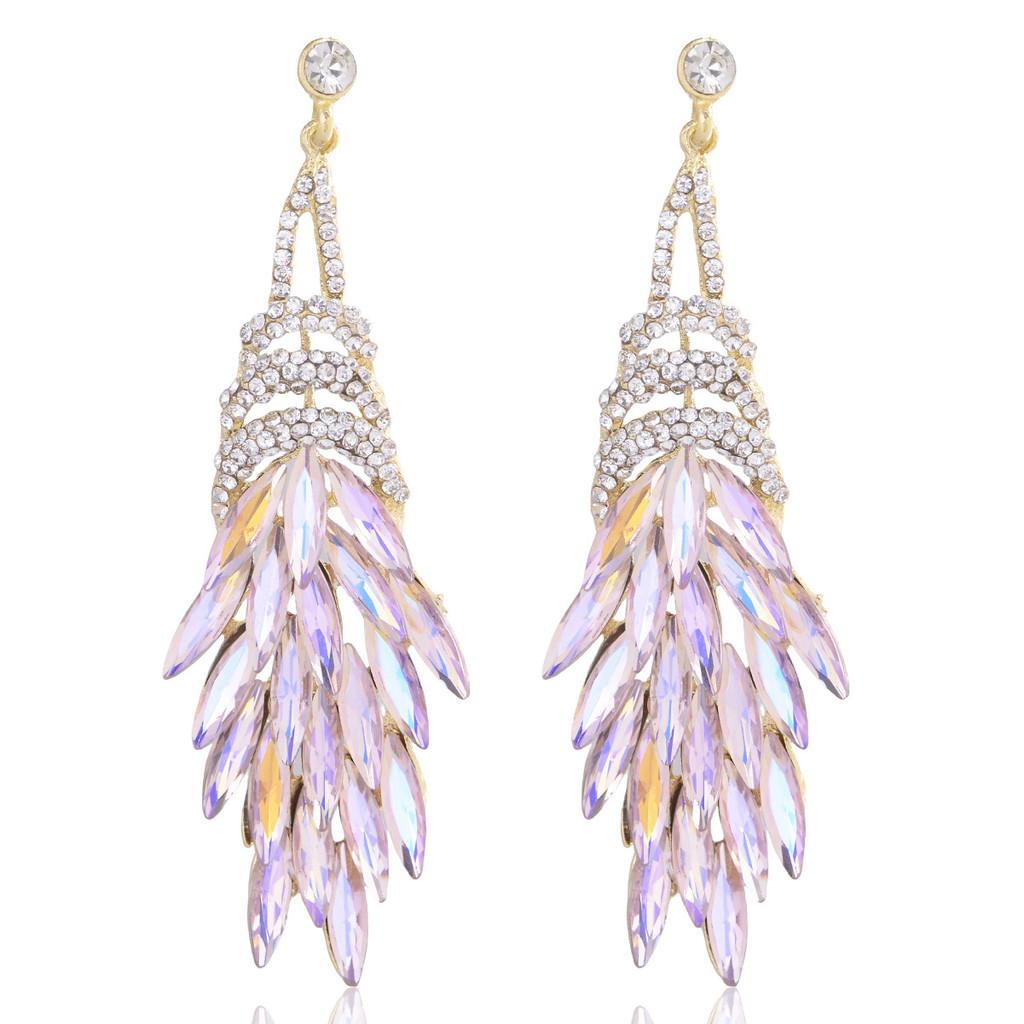 Elegant Alloy Long Tassel Earrings For Women With Geometric Design And Luxury Style For Fashion Accessories