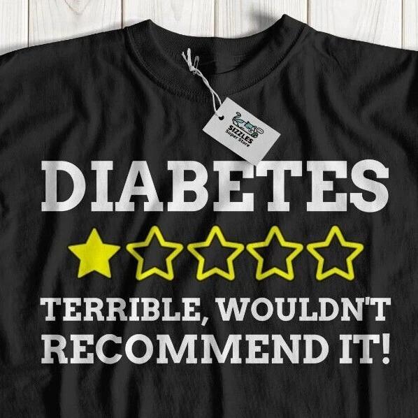 Unisex Funny Diabetes T-Shirt Obesity Gifts & Obese Tee, Diabetic Surgery 4XL