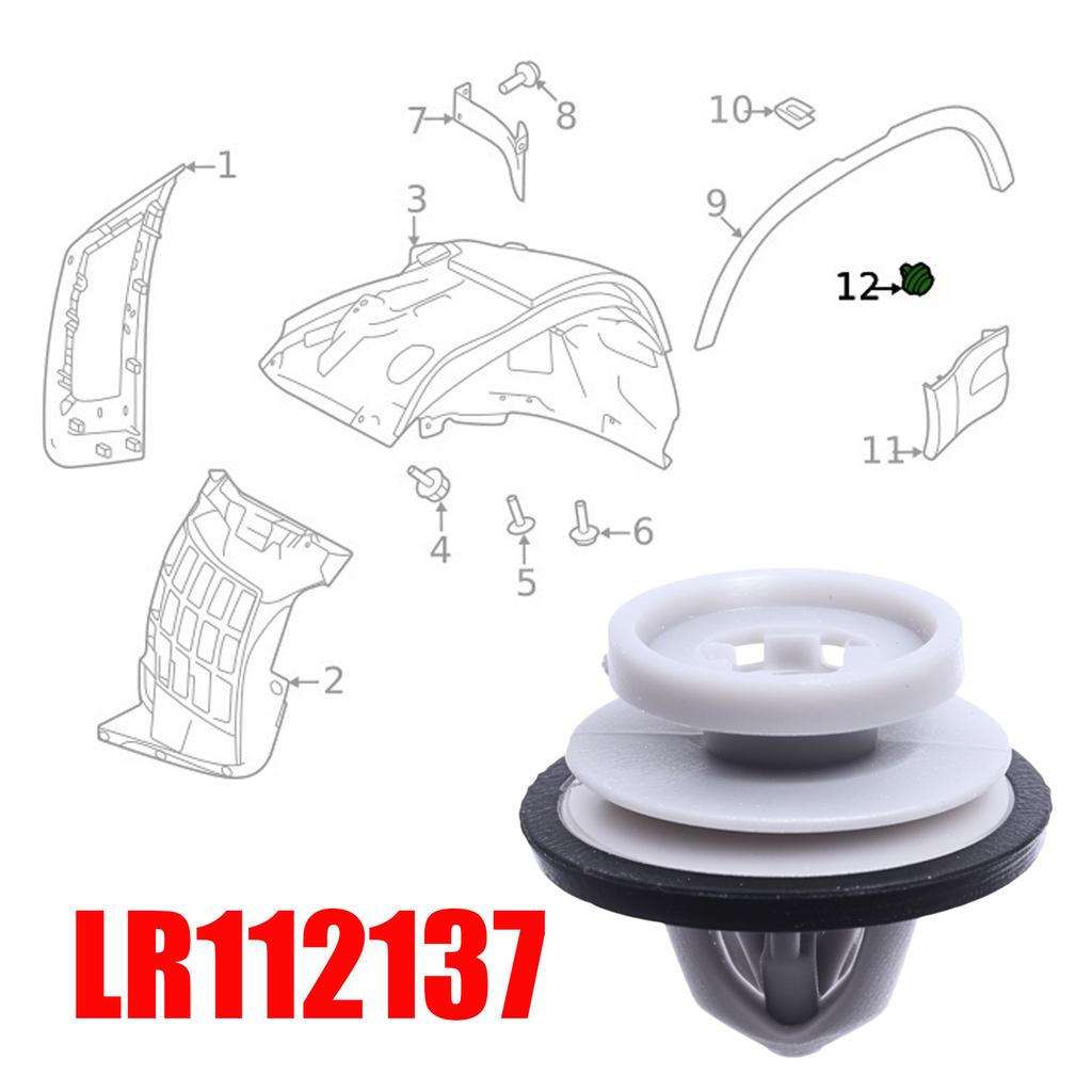 Držák lišty prahu dveří Klipy lišty výplně dveří LR112137 pro Land Rover Defender 110 90 Range Rover Klipy lišty podběhu kola