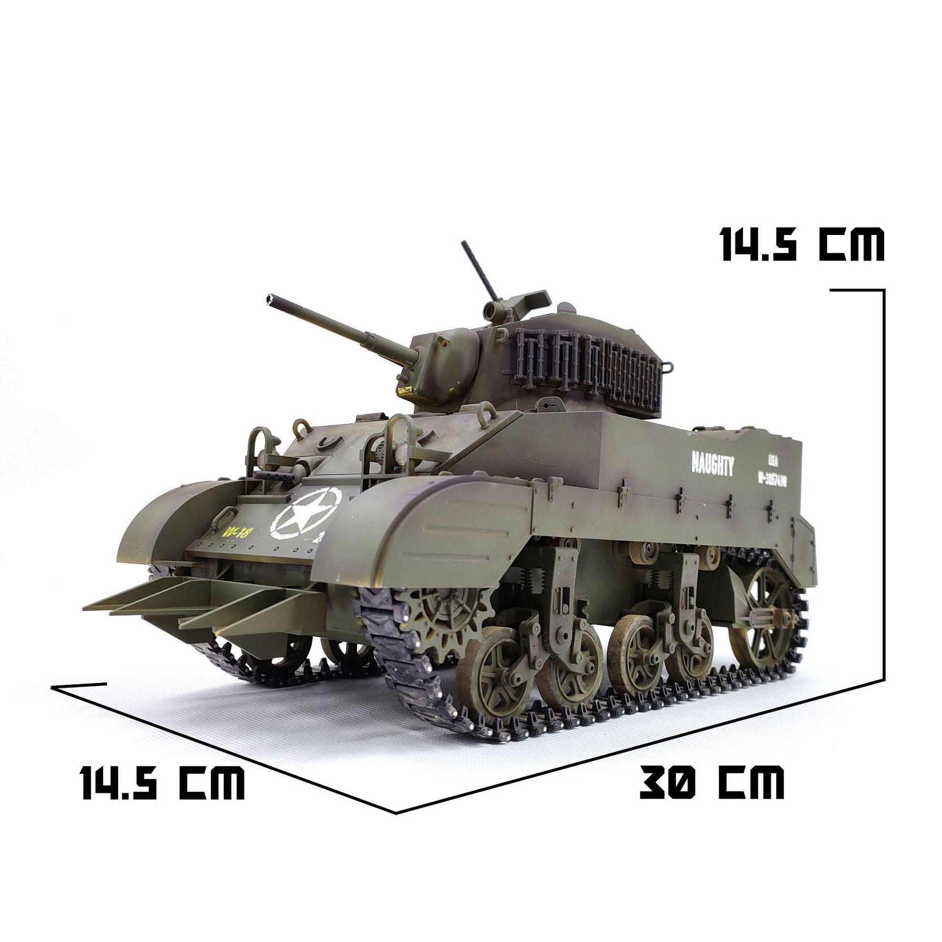

Stuart M5A1 Military Simulation RC Model Toy for Kids