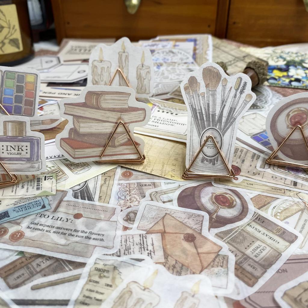 Ta Merry Sticker Collage Material Flake Design Planner Large Retro Background Lots of Antique English Lace Assortment Stickers, Paper, Stickers,