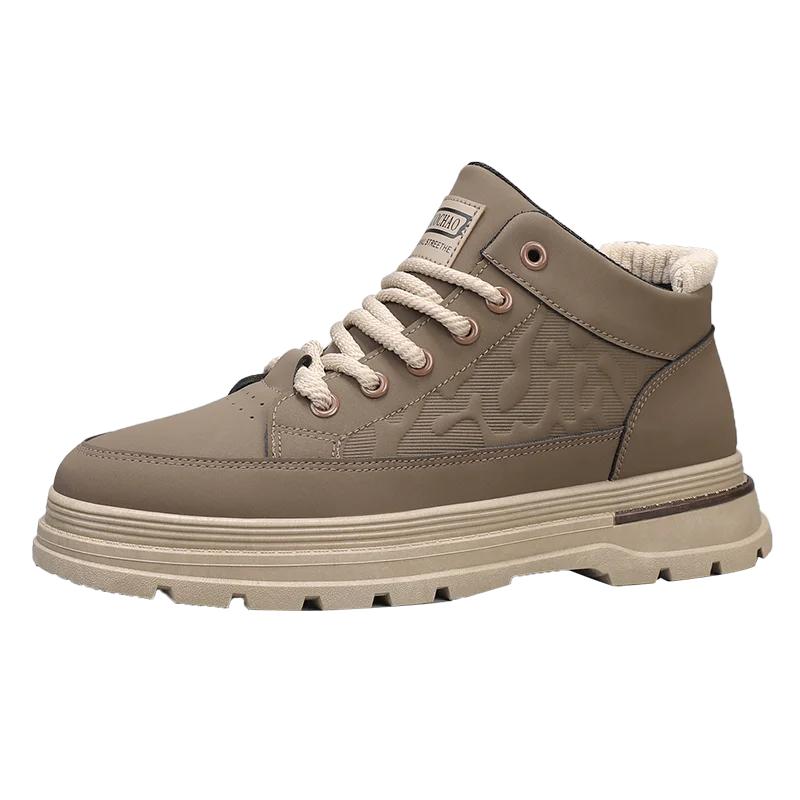 

Высококачественные мужские ботинки по щиколотку, мужская повседневная обувь, кожаные дышащие кроссовки для активного отдыха, рабочие ботинки, модные мотоциклетные ботинки для мужчин 44 коричневый