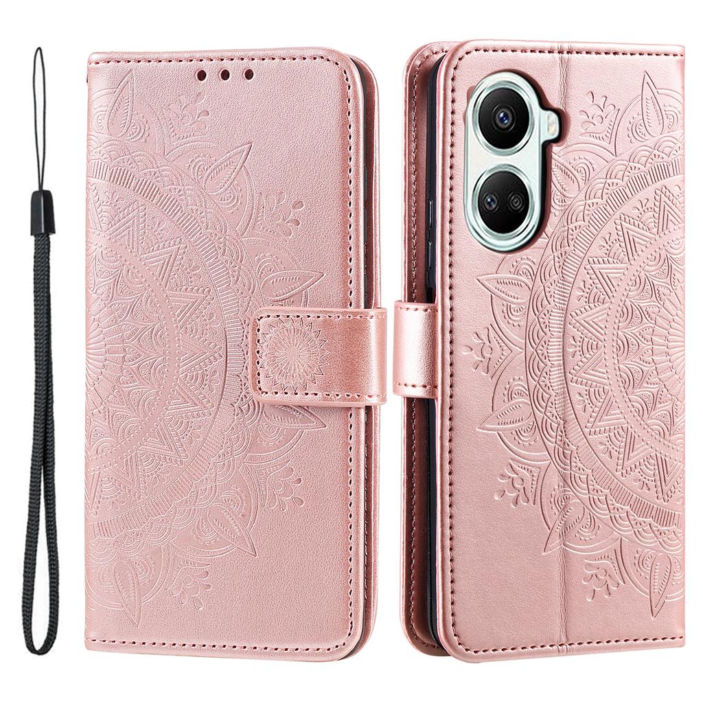 For Xiaomi Poco X7 Pro 5G Stand Case Imprinted Totem PU Leather Wallet Phone Cover