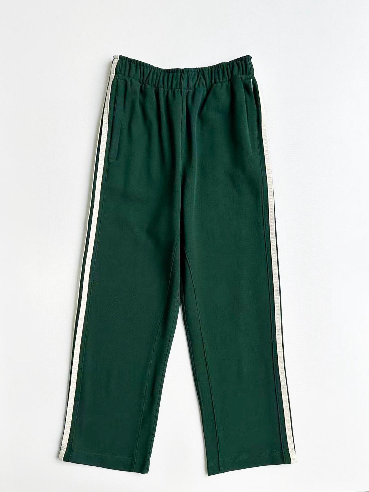 Korean Versatile Side Stripe Sporty Sweatpants Large зелёный