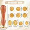 Wax Seal Kit with Wooden Handle for Envelopes Banquet Placemats, Various Sizes, Wishes, 10 /12Pieces